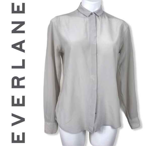 Everlane Silk Button Down Blouse Shirt Top Size S Business Casual Work Career - Picture 1 of 8